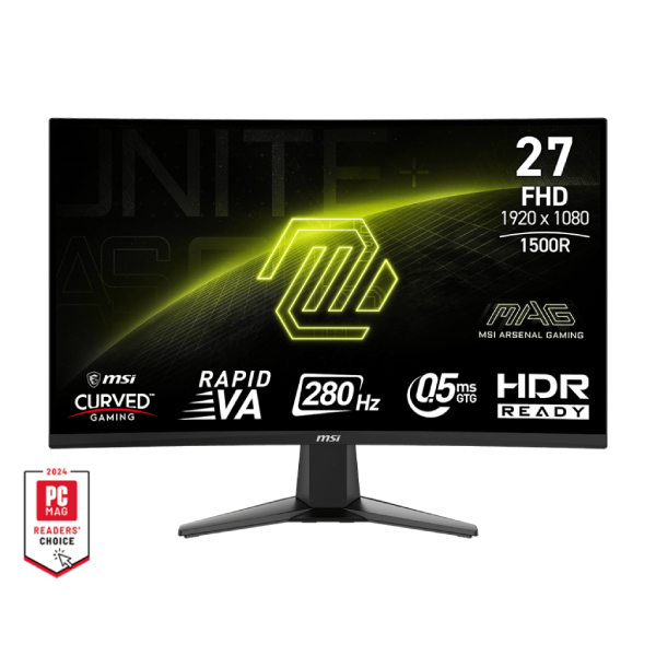  27" Rapid VA Monitor: 1920x1080 (FHD) @280Hz, 0.5ms (GtG), 2x HDMI + 1 x Display Port, Adaptive Sync  